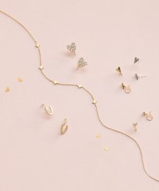 Phoebe 【金属アレルギー対応】フラットハートピアス/サージカルステンレス