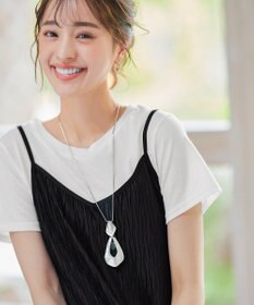 Tiaclasse 【2点セット・洗える】変形プリーツキャミワンピース＆Tシャツ