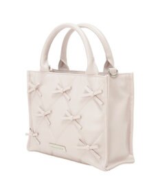 Maison de FLEUR リボンマニアポーチ付きキルティングトート