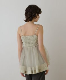 GRACE CONTINENTAL タフタチュールキャミ