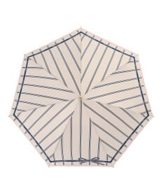 MOONBAT 【雨傘】ランバン オン ブルー(LANVIN en Bleu) リボンストライプ 折りたたみ傘  楽々開閉 クイックアーチ