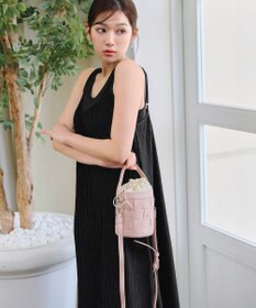 Tiaclasse 【2点セット・洗える】変形プリーツキャミワンピース＆Tシャツ