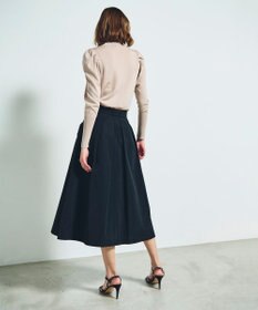 GRACE CONTINENTAL グログランタックフレアスカート