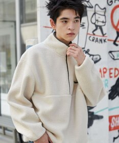 WEGO 【ユニセックス着用】フリース　ハーフZIPプルオーバー