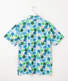 23区GOLF 【MEN】【UVカット】草花柄プリントポロシャツ