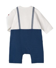 MIKI HOUSE HOT BISCUITS 【70-80cm】蝶ネクタイ＆サスペンダー 7分丈カバーオール