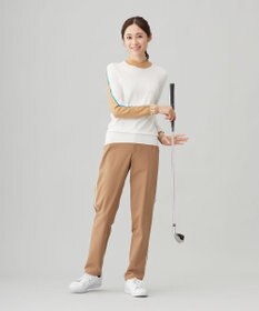 23区GOLF 【WOMEN】レーヨンストレッチカラーブロックニット