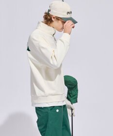 PW CIRCULUS 【MEN】ハーフジップ 裏毛スウェットトップス ゴルフ