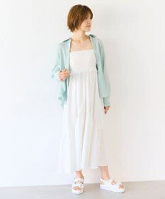 Feroux シャーリングデザイン 3WAYキャミドレス