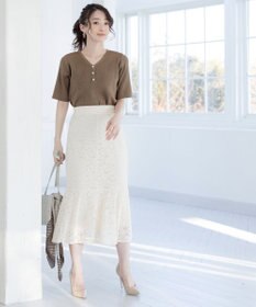 Tiaclasse 【洗える】ボタンニットトップス