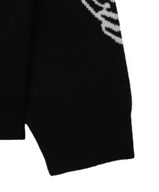 WEGO ジャガードグラフィックニットZIPパーカー