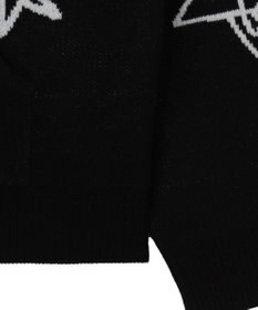 WEGO ジャガードグラフィックニットZIPパーカー