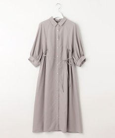 Feroux 【洗える】パフスリーブシャツ ワンピース