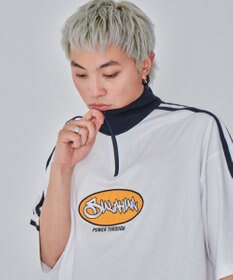 WEGO 【ユニセックス着用ITEM/MLサイズ展開】ヘビーウェイトハーフジップT（SS）