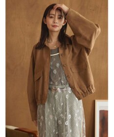 Green Parks ステンカラースウェード調ブルゾン