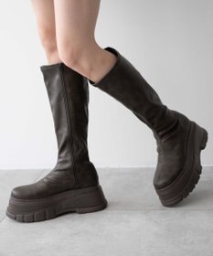 WEGO 厚底ボリュームロングブーツ