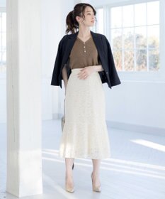 Tiaclasse 【洗える】ボタンニットトップス