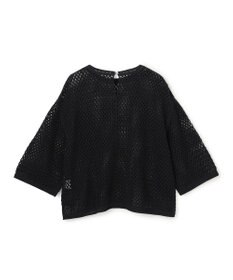 UNFILO L クロシェレースニット ハーフスリーブ プルオーバー