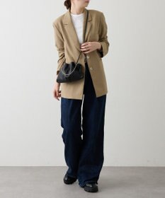 russet レザー巾着ミニショルダーバッグ(CE-1637)