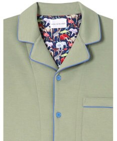 une nana cool 【綿混】ハイゲージダブルエアー メンズ長袖開襟 MADE WITH LIBERTY FABRIC