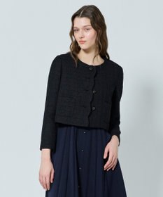 TOCCA 【消臭】BABY SCALLOP ツイードジャケット ブラック系