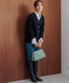 組曲 スエードライク トップハンドルバッグ