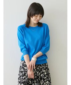 AMERICAN HOLIC ＵＶカットラグラン５分袖ニットプルオーバー