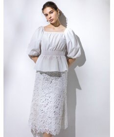 WEB限定】【TOCCA LAVENDER】2way Sheer Sleeve Knit シアートップス