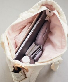 Maison de FLEUR ローズリボン刺繍パファートートバッグ