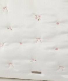 Maison de FLEUR ローズリボン刺繍パファートートバッグ