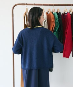 CRAFT STANDARD BOUTIQUE キナリノコラボ/洗える配色モールニットカーディガン/24AW