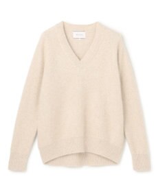 BEIGE， AMARILLO / スパンコールフォックスVネックニット