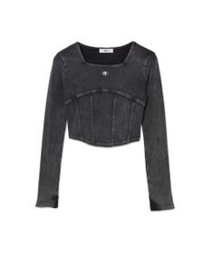 WEGO ヴィンテージウォッシュコルセットデザイントップス