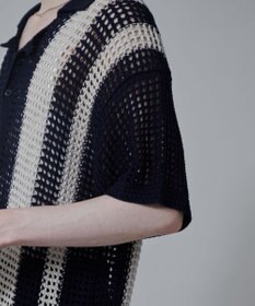 WEGO マルチストライプニットシャツ（S）