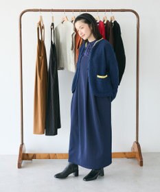 CRAFT STANDARD BOUTIQUE キナリノコラボ/洗える配色モールニットカーディガン/24AW