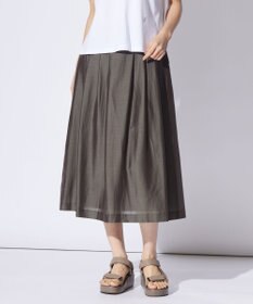 J.PRESS LADIES 【洗える】シアーソフトカールマイヤー タック スカート