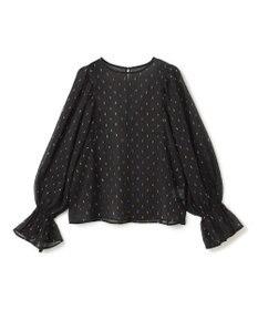 UNFILO ラメリンクルシフォン ブラウス