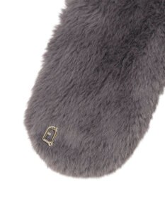 MOONBAT FURLA（フルラ）プチリボンマフラー  アーチロゴ フェイクファー