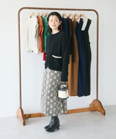 CRAFT STANDARD BOUTIQUE キナリノコラボ/洗える配色モールニットカーディガン/24AW