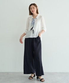 YECCA VECCA 【セットアップ対応】ストライプ柄ワイドパンツ