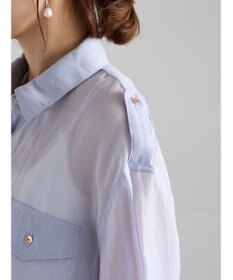 Te chichi シアー半袖Wポケットシャツ