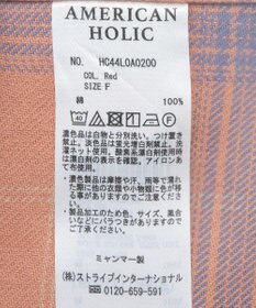 AMERICAN HOLIC スラブチェックＢＩＧシャツ