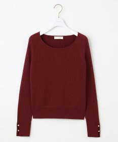 ANY SIS 【ウールブレンドシリーズ】ベースネックリブコンビ ニット