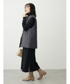 Green Parks ヒョウタンキルトミドル丈ベスト