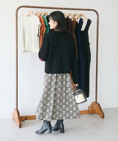 CRAFT STANDARD BOUTIQUE キナリノコラボ/洗える配色モールニットカーディガン/24AW