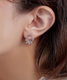 Tiaclasse 【金属アレルギー対応】バタフライサークルピアス