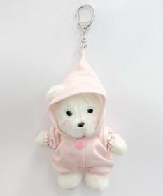 WEGO フードサロペくまちゃんぬいぐるみキーホルダー