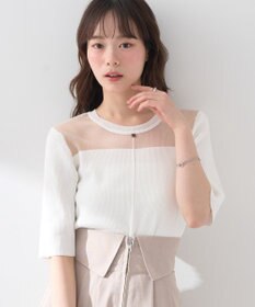 earth music&ecology シアーヨークニットプルオーバー