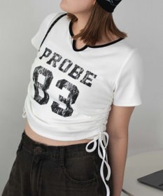 WEGO キーネックサイドレースアップちびT