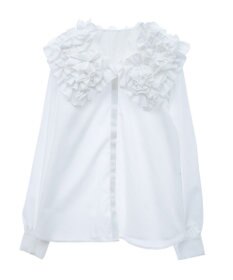 Green Parks フリルビッグカラーブラウス